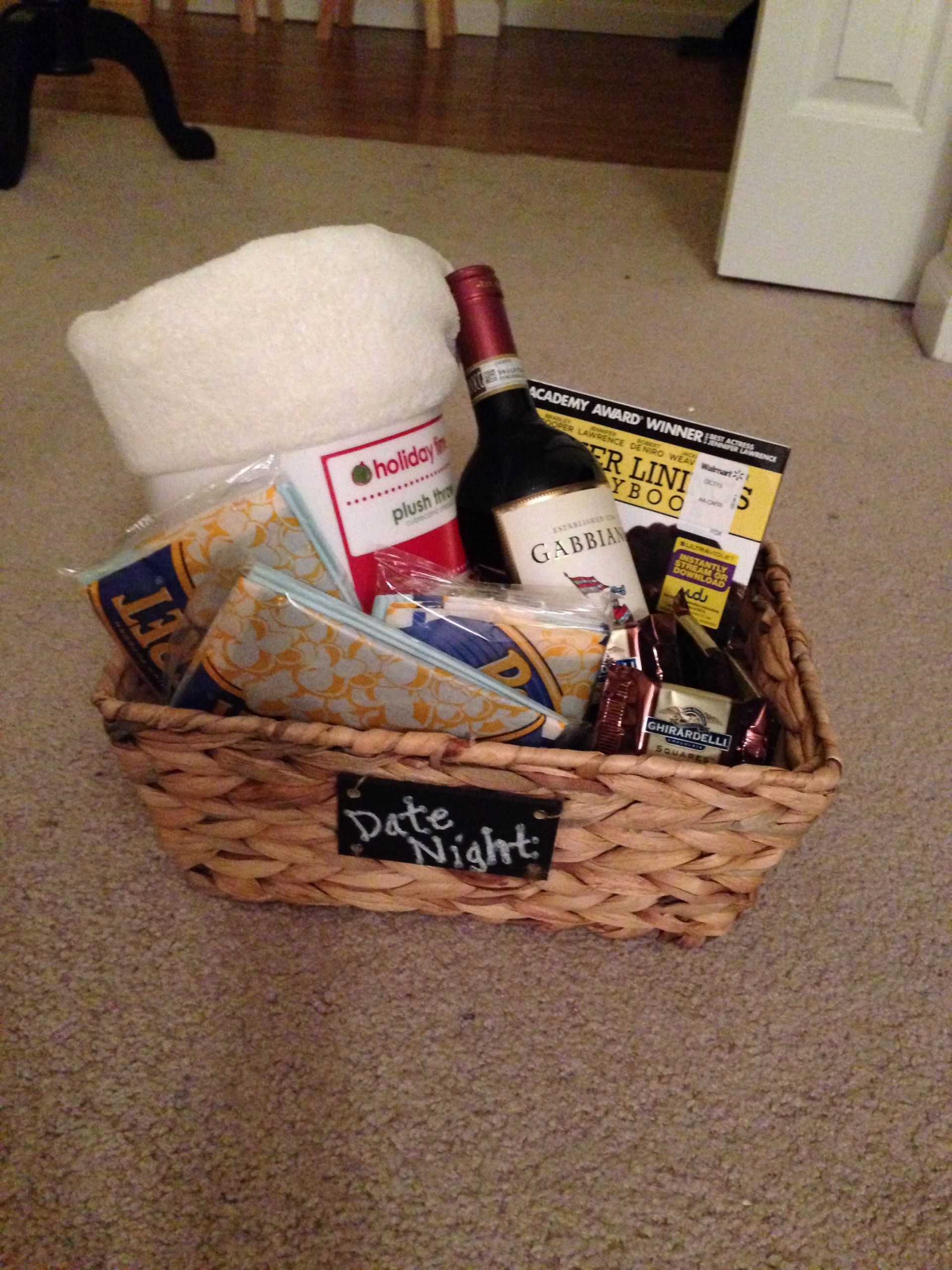 Christmas Grab Bag Ideas
 Holiday Grab Bag Gift Idea "Date Night" Includes a basket