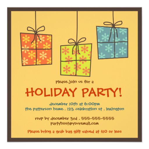 Christmas Grab Bag Ideas
 Funky Gifts Retro Holiday Grab Bag Party 5 25x5 25 Square