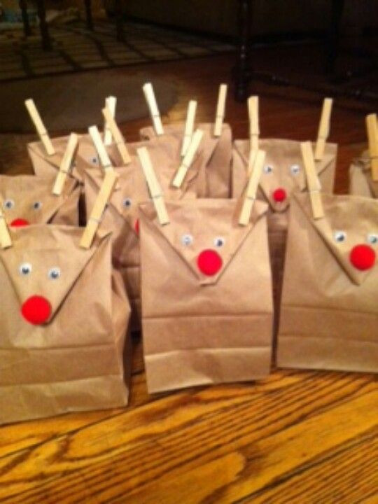Christmas Grab Bag Ideas
 Christmas bags Cute Paper Bag Crafts