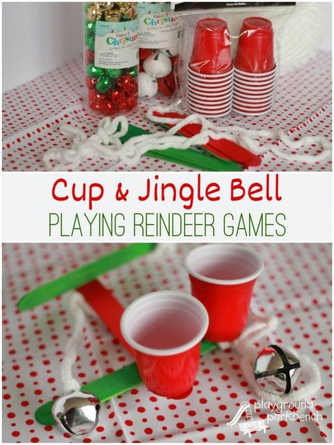 Christmas Indoor Games
 Playing Holiday Games Cup and Jingle Bell
