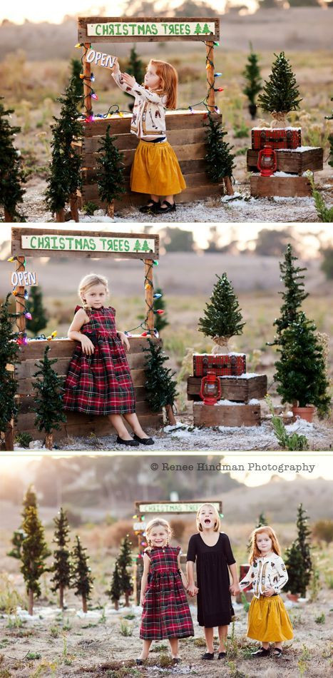 Christmas Picture Ideas
 What a cute idea for a Christmas shoot