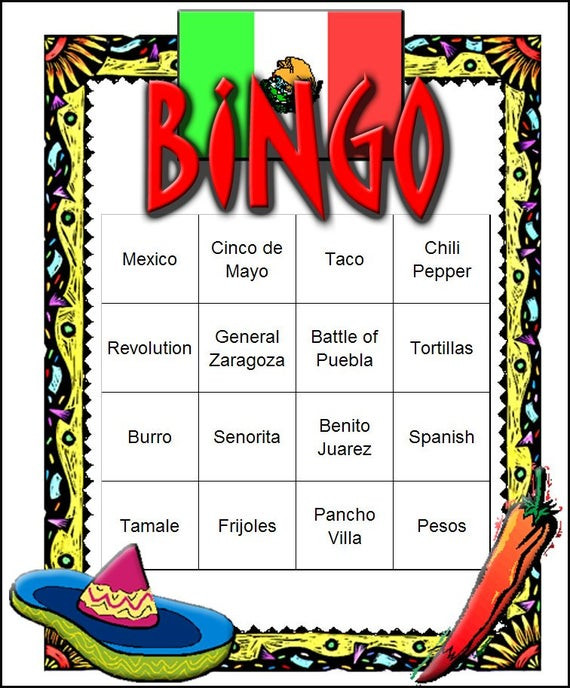 Cinco De Mayo Party Games
 Mexican Fiesta Themed Bingo Set