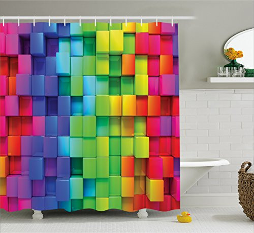 Colorful Bathroom Sets
 Funky Rainbow Shower Curtains Funkthishouse