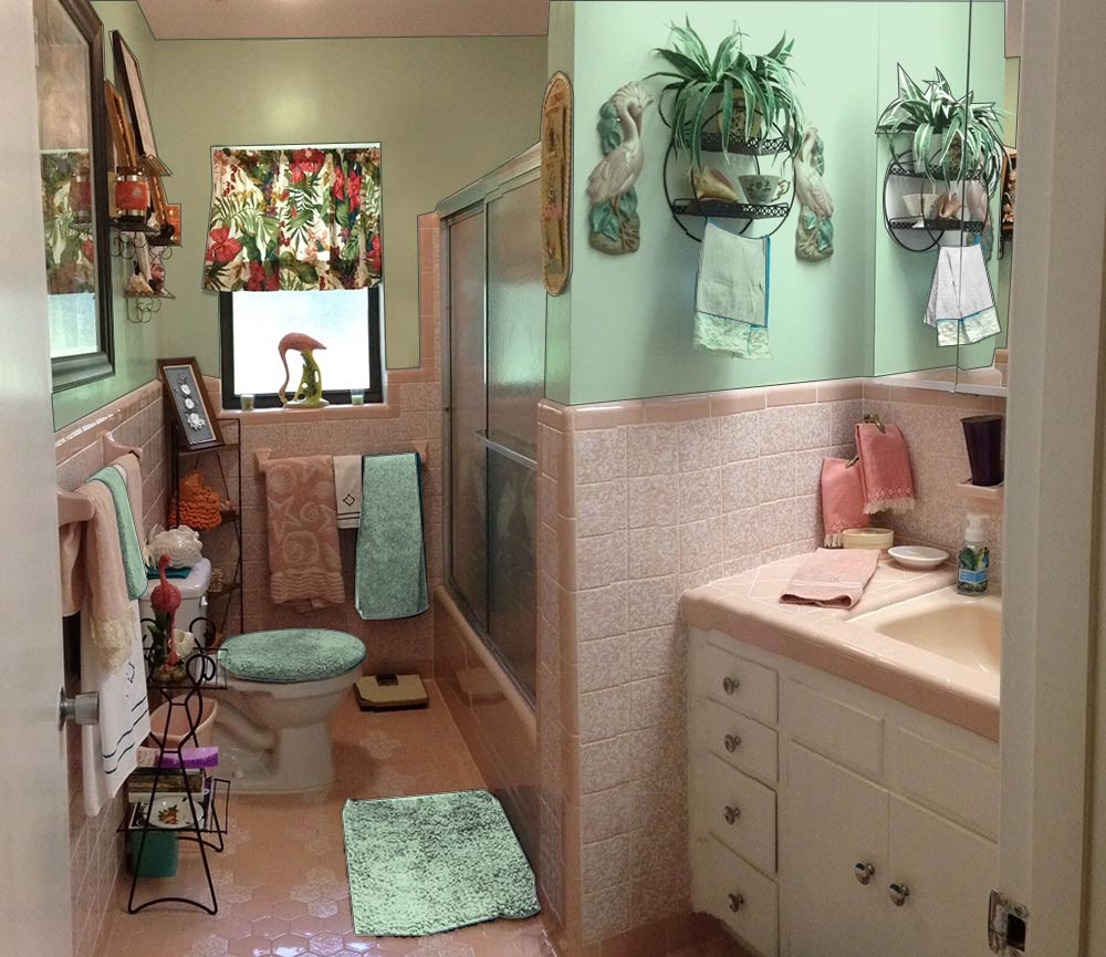 Colorful Bathroom Sets
 Retro Design Dilemma Paint colors or wallpaper for Diane