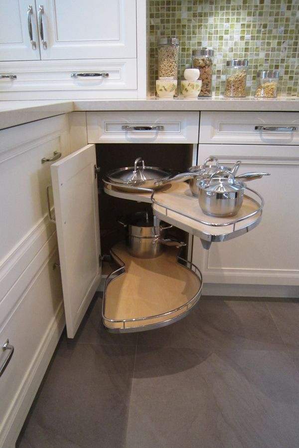 Corner Kitchen Cabinet Organizer
 Making the most of a small kitchen corner space Le Mans