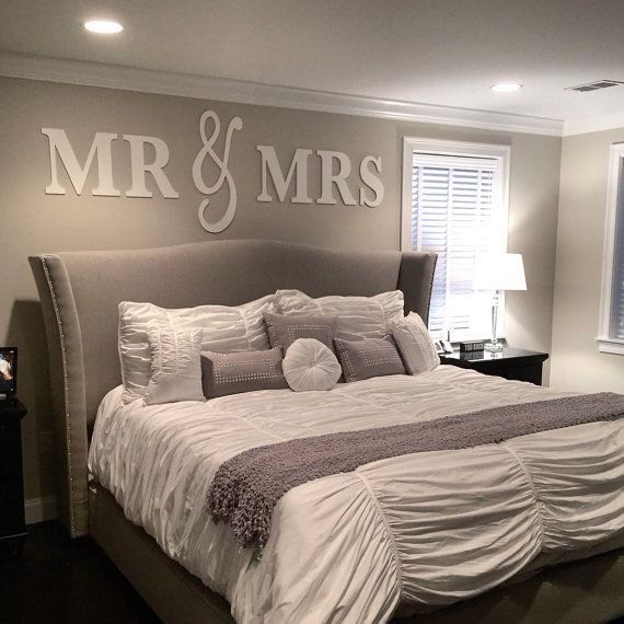 Couples Bedroom Decor
 Mr & Mrs Wall Sign Bed Decor Mr and Mrs Sign for