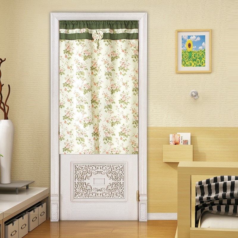 Cute Curtains For Living Room
 Flower Half Curtains Door Window Decor Curtains for