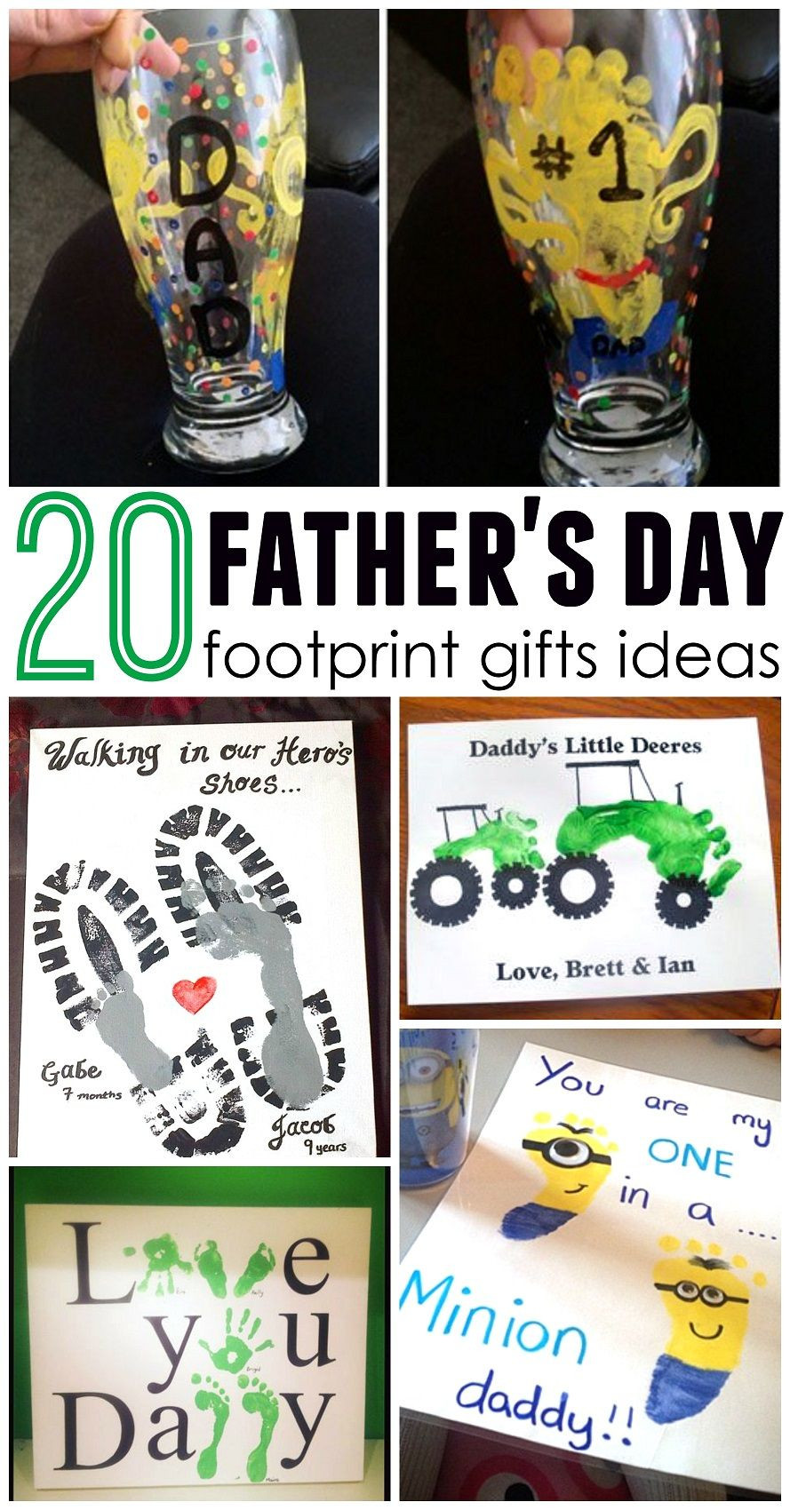 Cute Fathers Day Gifts
 Father s Day Footprint Gift Ideas from the Kids