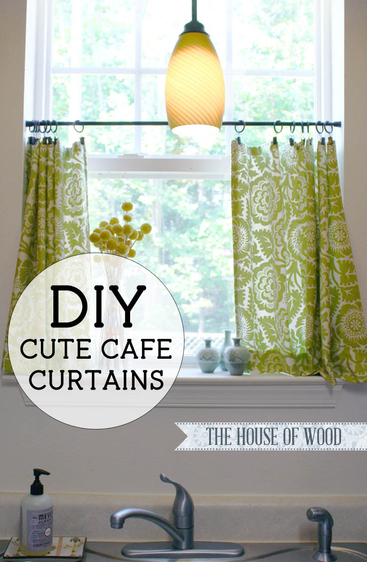 Cute Kitchen Curtains
 Cute DIY Cafe Curtains