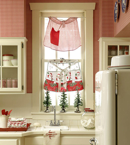 Cute Kitchen Curtains
 Christmas Aprons As Kitchen Curtains s and