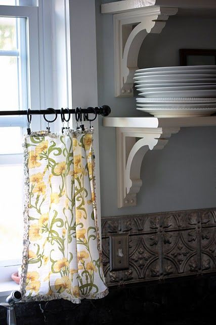 Cute Kitchen Curtains
 napkin curtains for kitchen window cute idea I may do