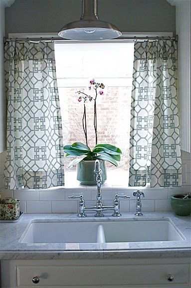 Cute Kitchen Curtains
 Cute kitchen curtain style different pattern needed but