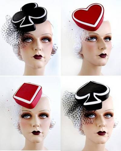 Deck Of Cards Halloween Costumes
 Deck of Cards Pillbox Hats Millinery CLOTHING