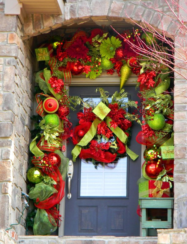 Door Christmas Decor
 Life and Love Front Door Holiday Decor