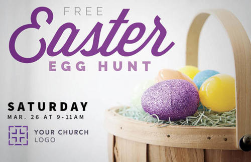 Easter Egg Hunt Ideas For Church
 Easter Egg Hunt Postcard Church Postcards Outreach