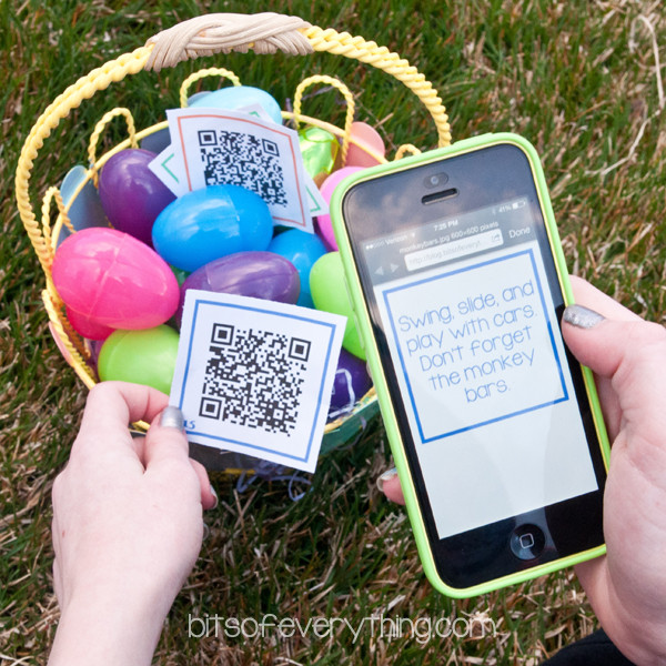 Easter Egg Hunt Ideas For Older Kids
 Smart Phone Easter Egg Hunt for Older Kids Bits of