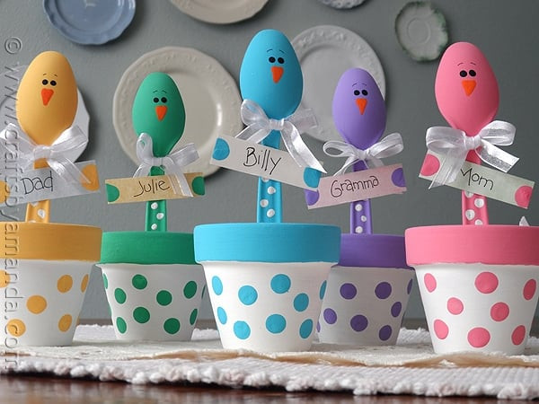 Easter Ideas For Adults
 Easter Chick Craft Colorful Place Holders