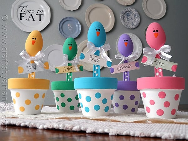 Easter Ideas For Adults
 Easter Chick Craft Colorful Place Holders