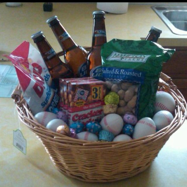 Easter Ideas For Boyfriend
 Made this baseball themed Easter basket for my boyfriend