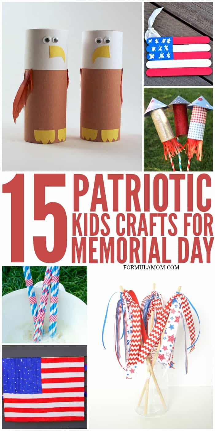 Easy Memorial Day Crafts
 15 Patriotic Crafts for Kids memorialday 4thofjuly