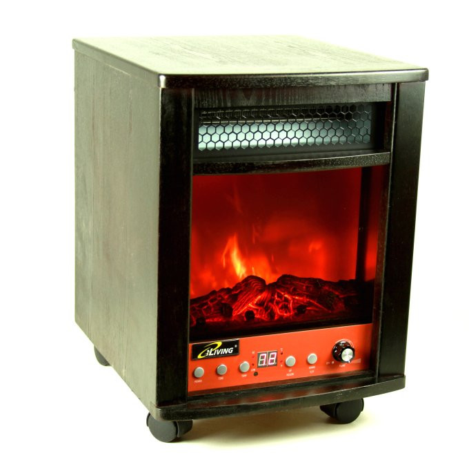 Electric Fireplace Space Heater
 iLIVING 1500 Watts Electric Portable Fireplace Space