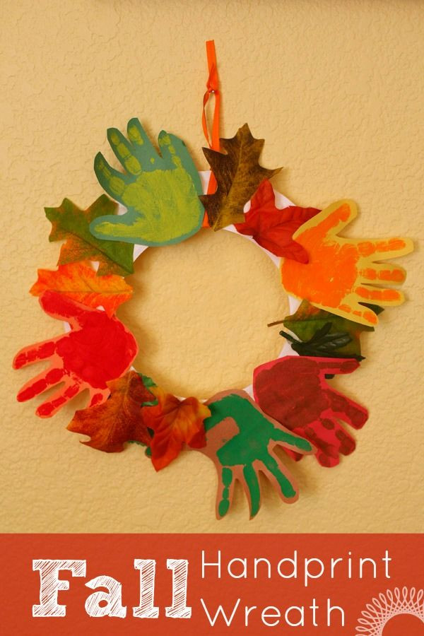 Fall Art And Crafts For Toddlers
 Fall Handprint Wreath