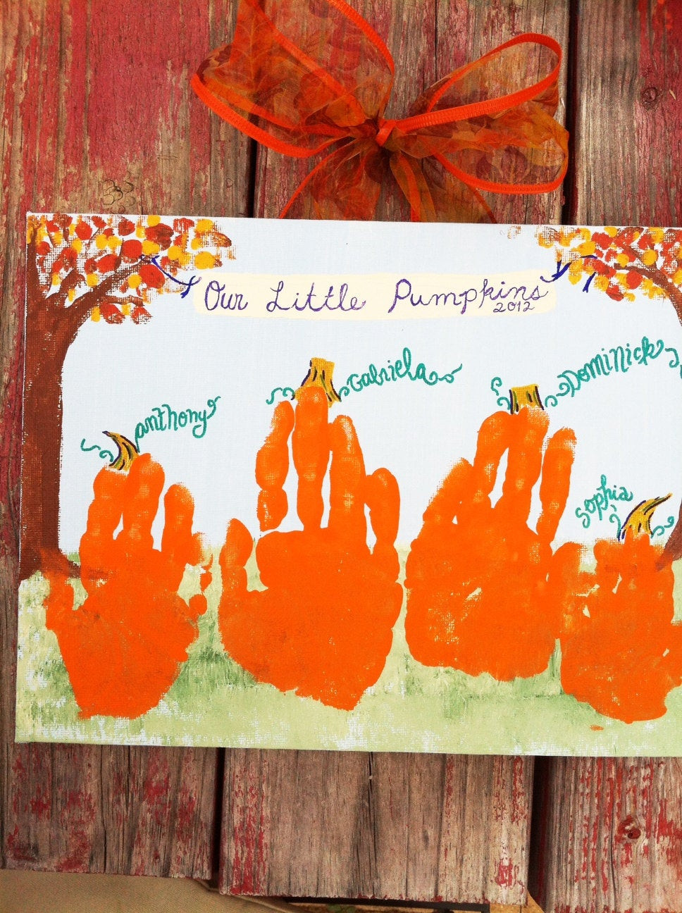 Fall Art And Crafts For Toddlers
 Pumpkin Handprint Kid s Craft Kit 11x14