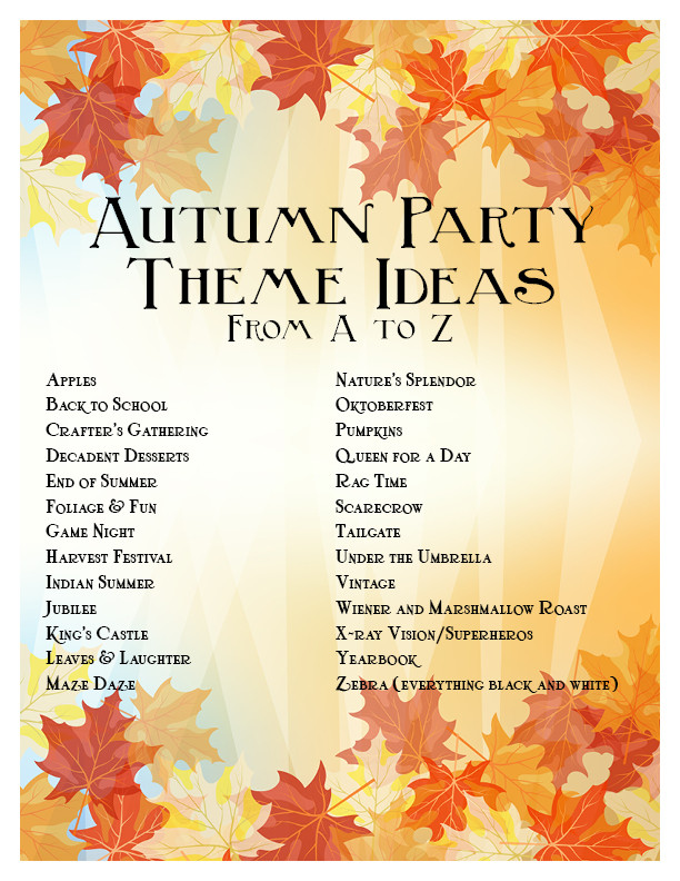 Fall Festival Ideas For Adults
 Fall Party Ideas