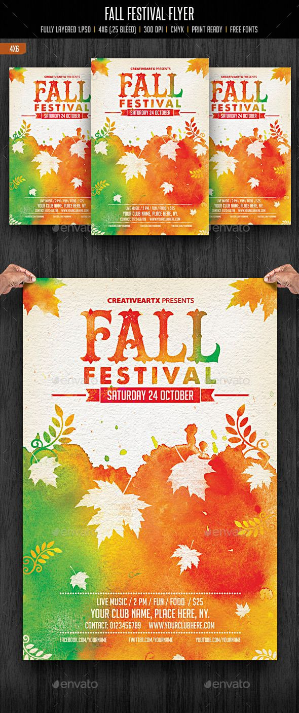 Fall Festival Posters Ideas
 Pin by best Graphic Design on Flyer Templates