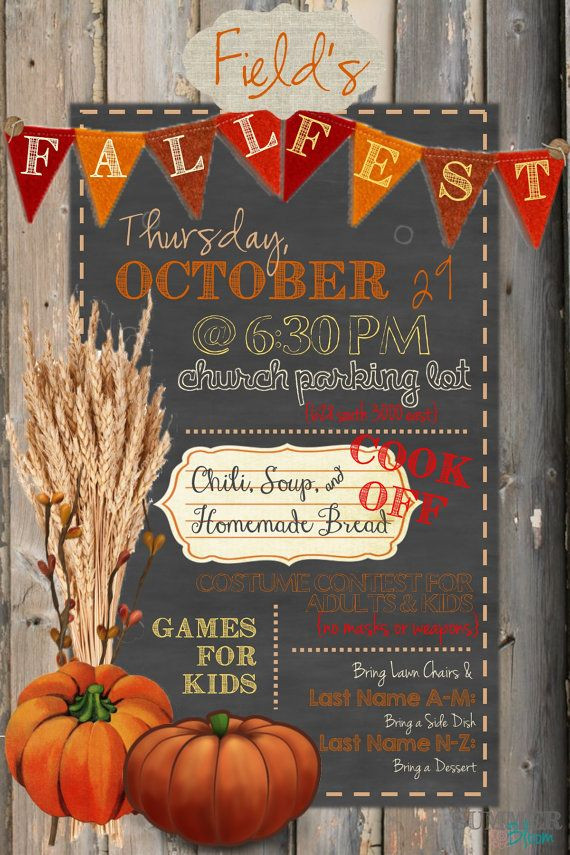 Fall Festival Posters Ideas
 Fall Festival Poster and Invitation by