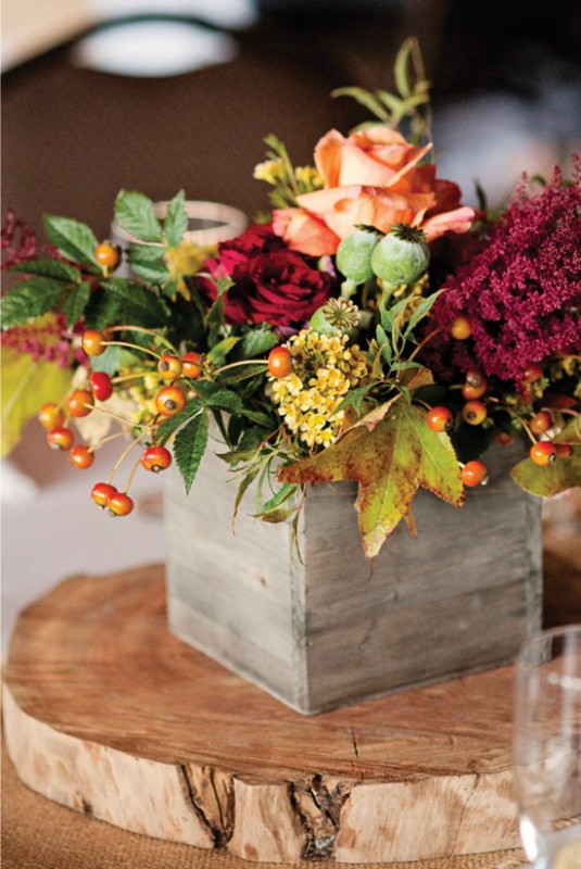 Fall Flower Arrangement Ideas
 Fall centerpiece ideas for your fall wedding