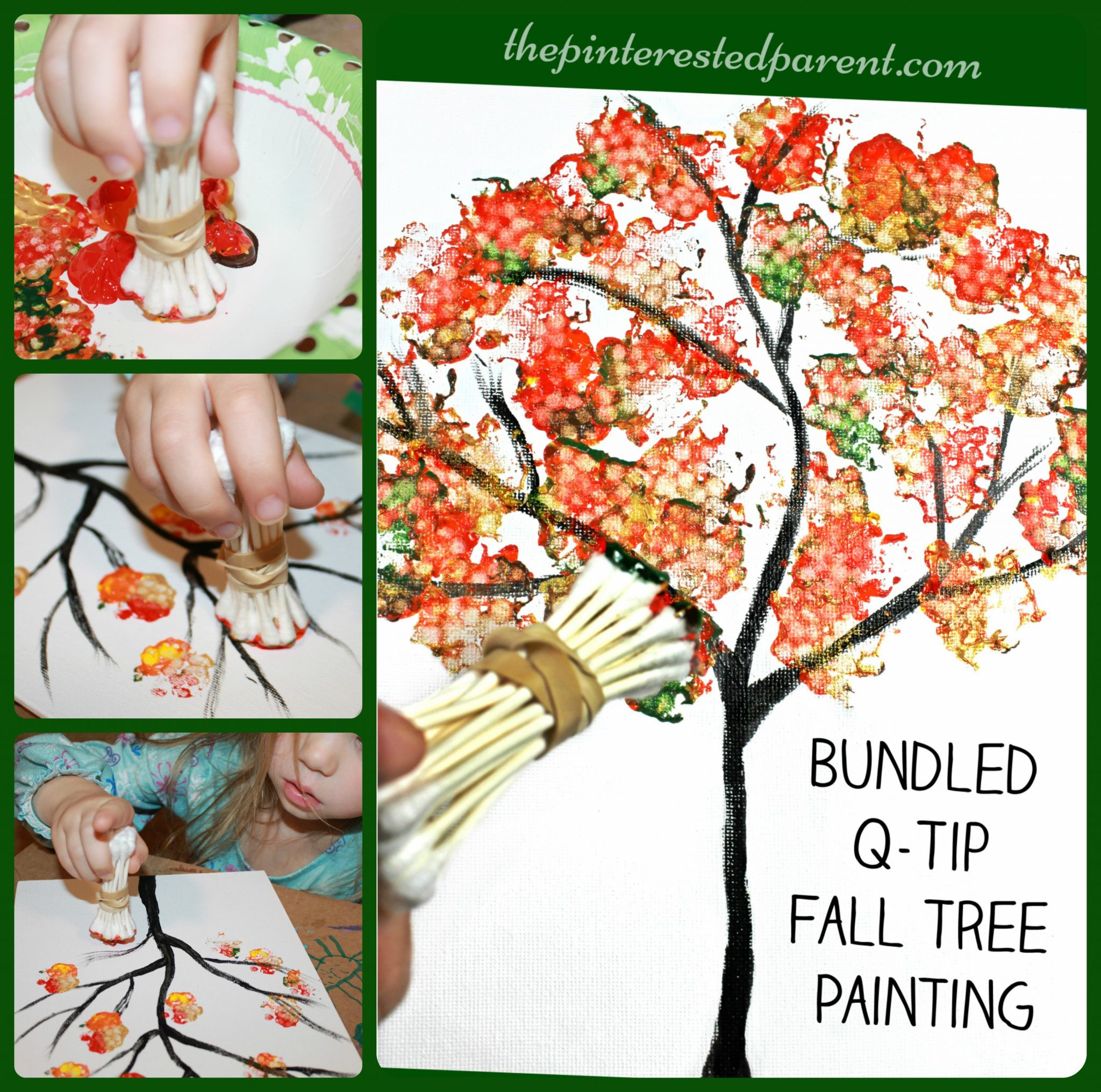 Fall Tree Crafts
 Bundled Q Tip Autumn Tree