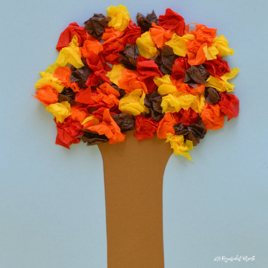 Fall Tree Crafts
 Crepe Paper Fall Tree Craft The Resourceful Mama