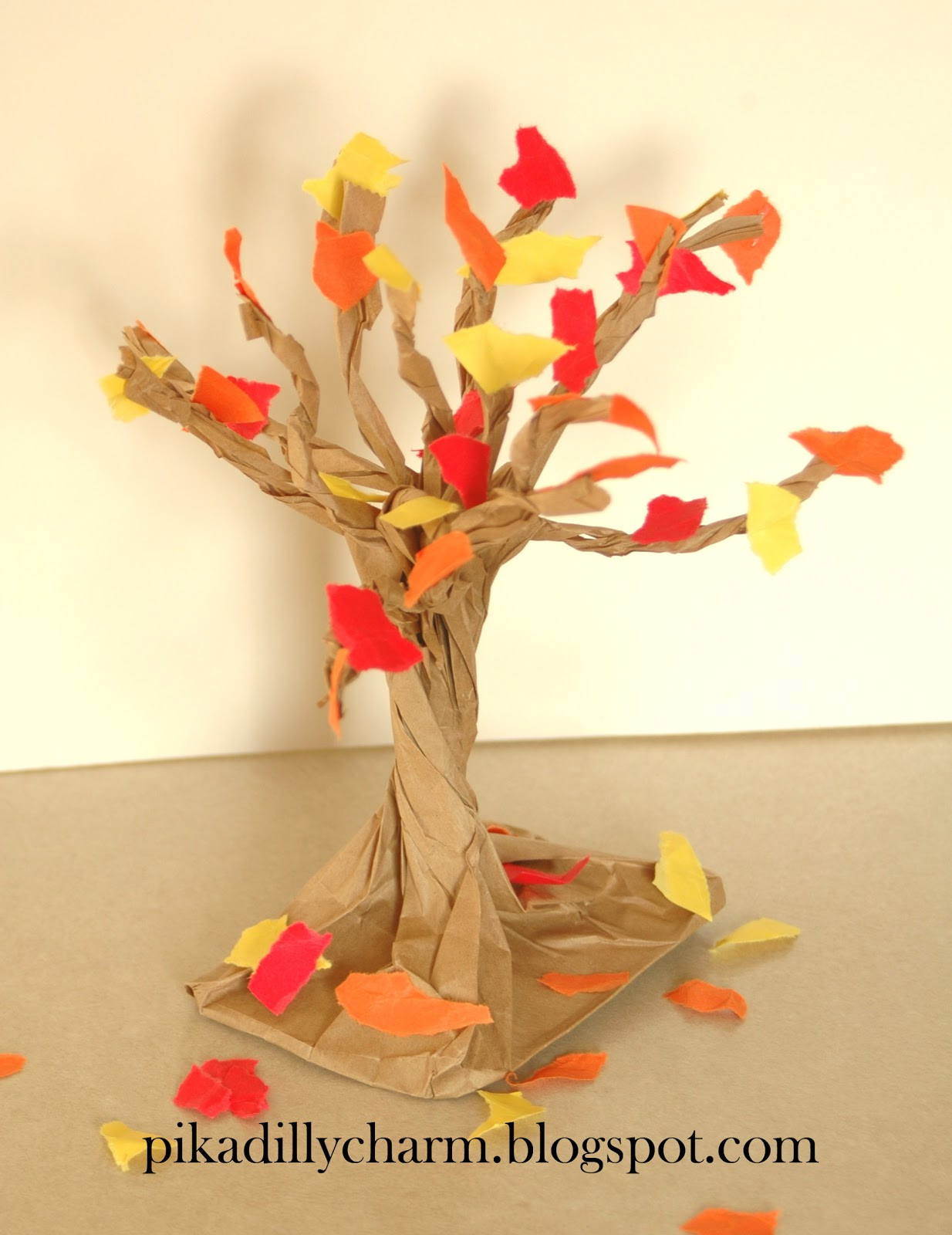 Fall Tree Crafts
 Pikadilly Charm Paper Bag Fall Tree