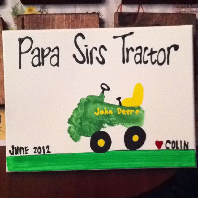 Fathers Day Crafts For Grandpas
 Footprint tractor for grandpa for fathers day