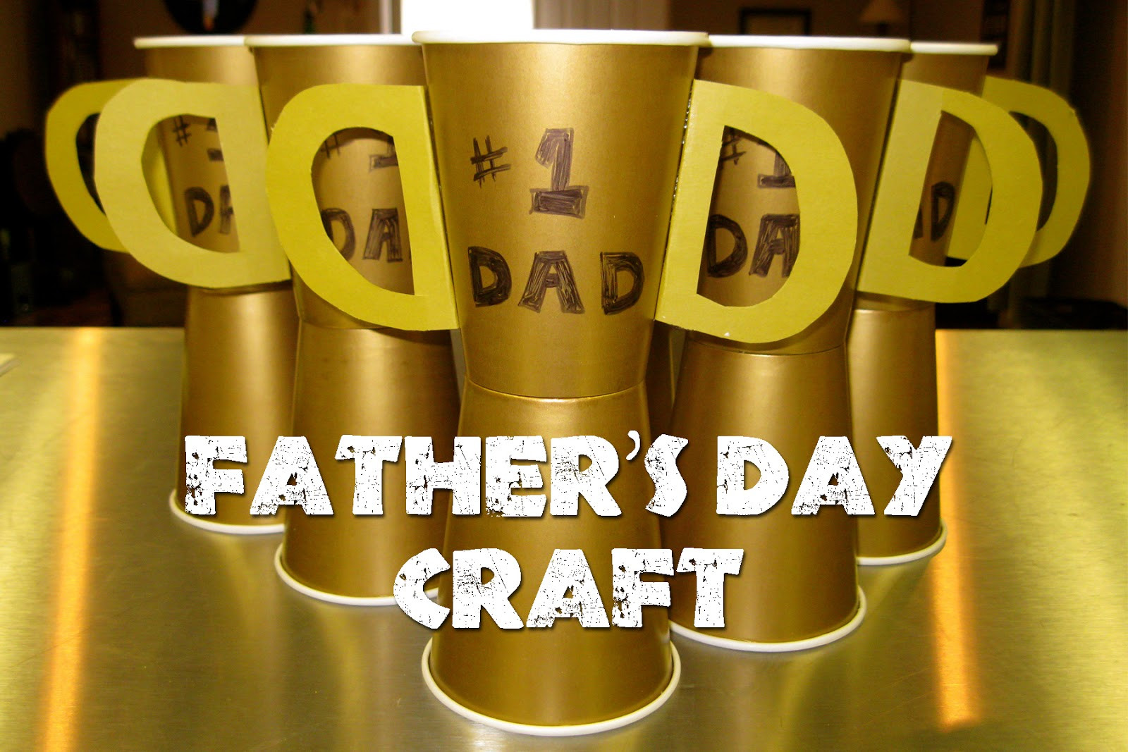 Fathers Day Crafts For Sunday School
 My INKling Father s Day Craft Trophy