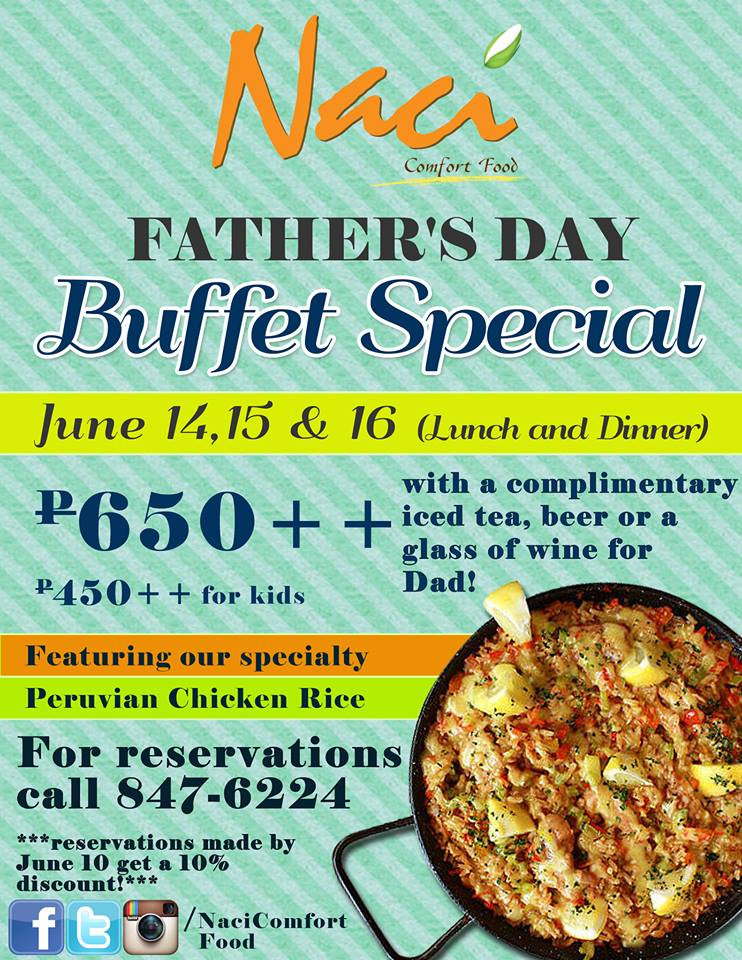 Fathers Day Food Specials
 Giveaway Alert It sBeryllicious x Naci fort Food
