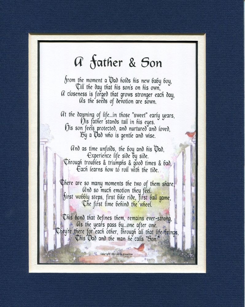 Fathers Day Gift From Son
 25A Gift Present for Father or Son Poem Keepsake Fathers