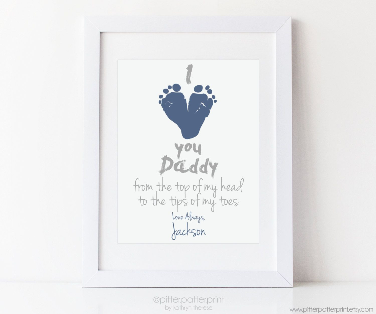 Fathers Day Ideas For First Time Dads
 New Dad Gift from Baby I Love You Daddy Footprint Art