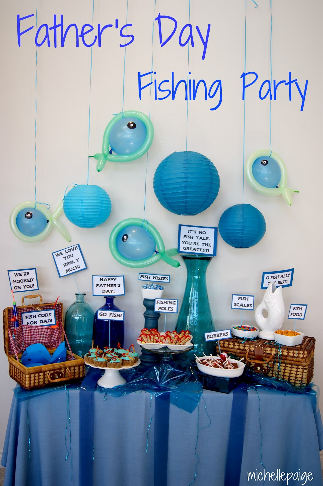Fathers Day Party Decorations
 Ideas for the Father Who is a REEL y Great Catch Happy