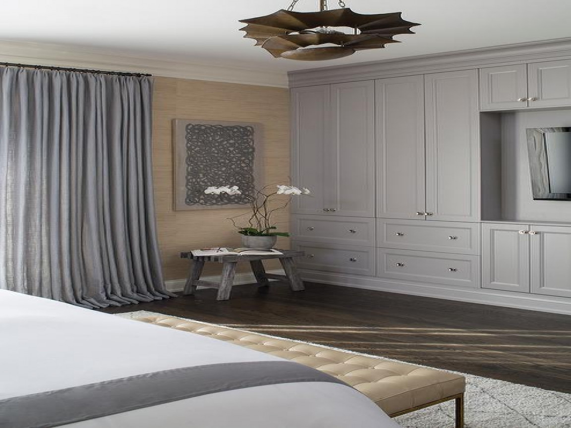Floor To Ceiling Cabinets Bedroom
 Master Bedroom Floor To Ceiling Gray Built In Cabinets