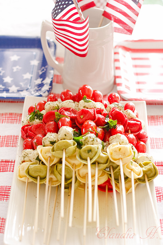 Food For 4th Of July Party
 TORTELLINI KABOBS RECIPE Memorial Day BBQ 4th of July