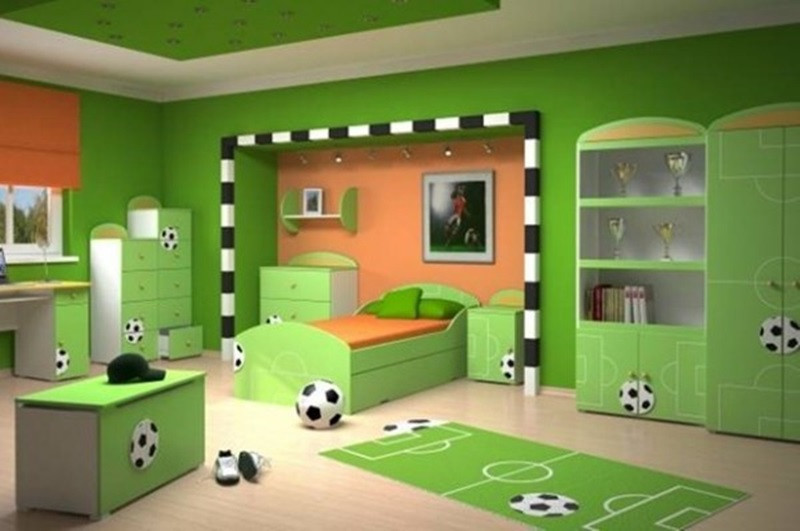 Football Bedroom Decoration
 Child Bedroom Design With Football Themes 2010