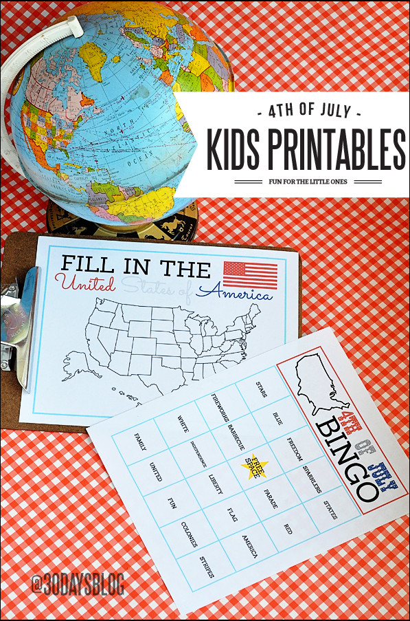 Fourth Of July Activities For Kids
 Patriotic Kids Activities and Printables The Crafting Chicks