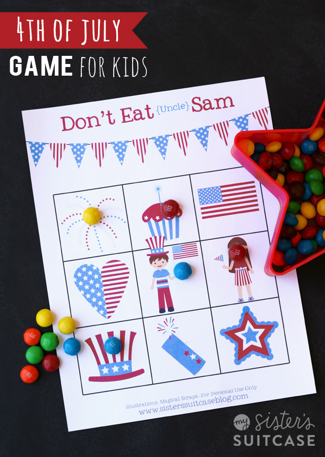 Fourth Of July Activities For Kids
 4th of July Kids Game "Don t Eat Sam " My Sister s