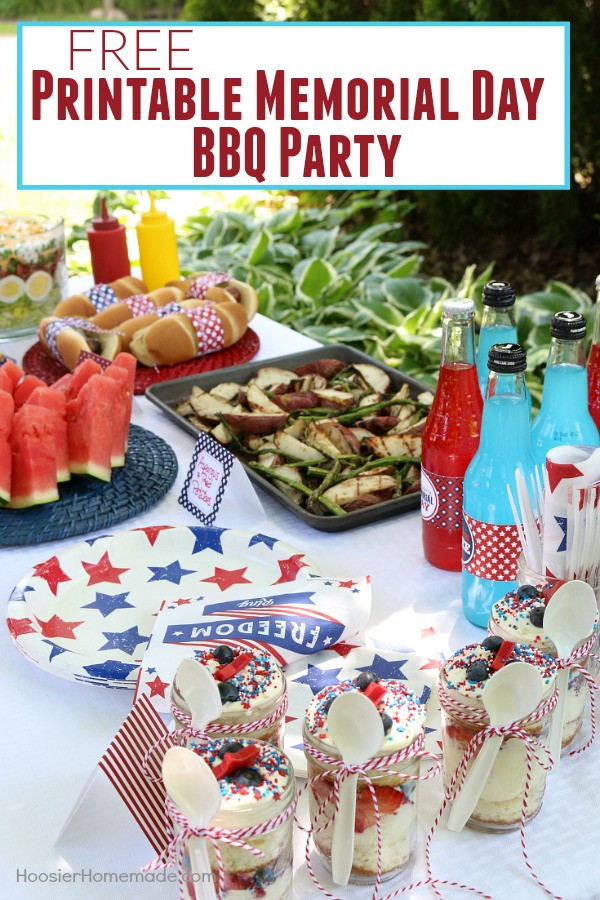 Free Food For Memorial Day
 Printable Memorial Day BBQ Party Hoosier Homemade