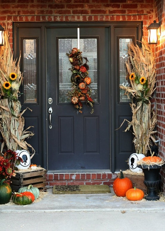 Front Door Fall Decorating Ideas
 67 Cute And Inviting Fall Front Door Décor Ideas DigsDigs