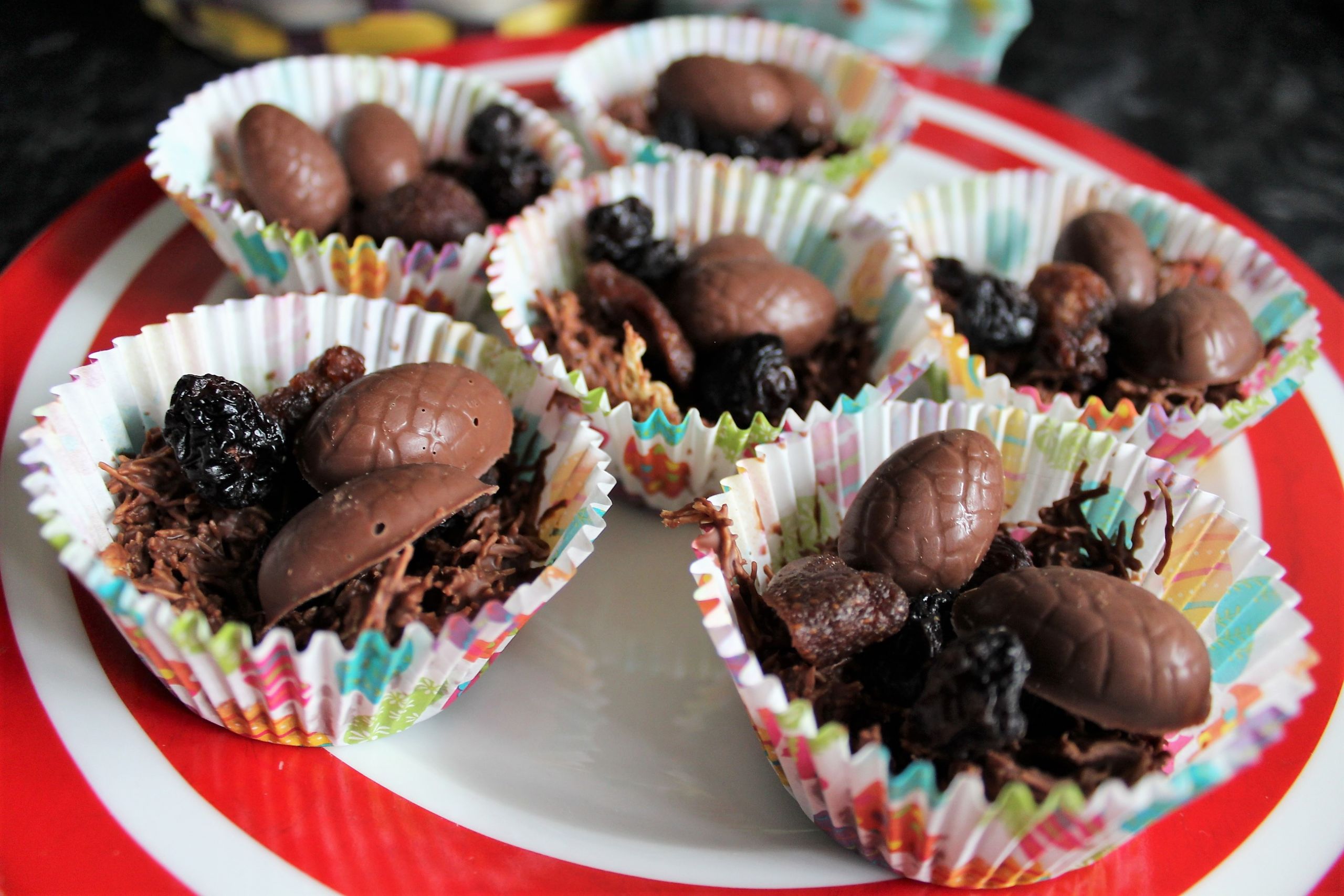 Fruit And Nut Easter Eggs Recipe
 Chocolate Easter Nests filled with chocolate eggs and