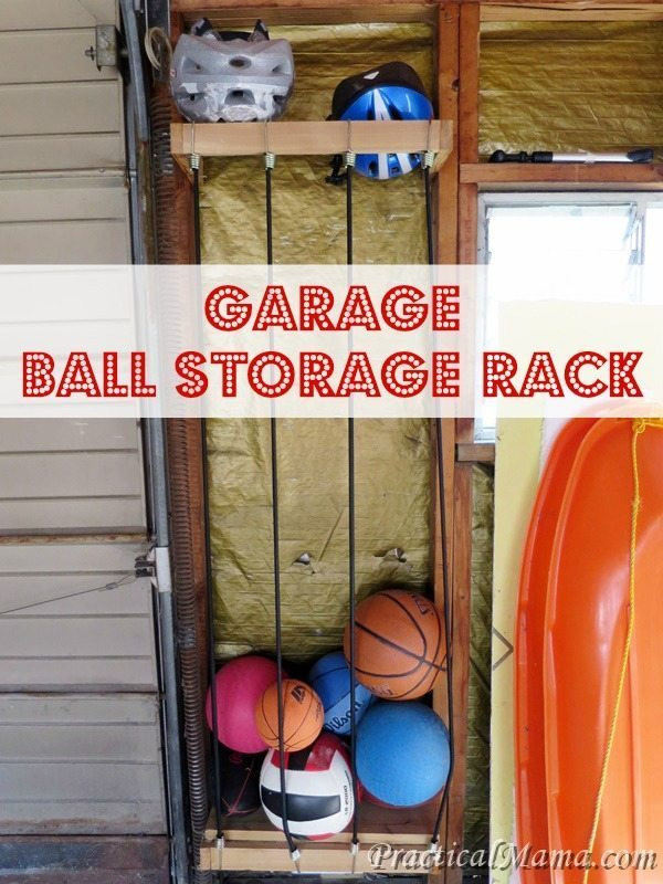 Garage Ball Organizer
 DIY Garage Ball Storage Rack