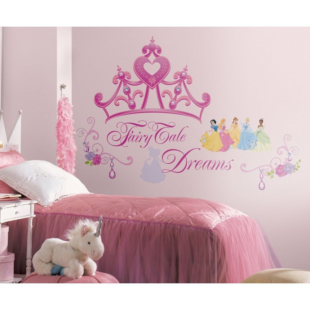 Girls Bedroom Wall Decor
 New DISNEY PRINCESS CROWN GiAnT WALL DECALS Girls Stickers